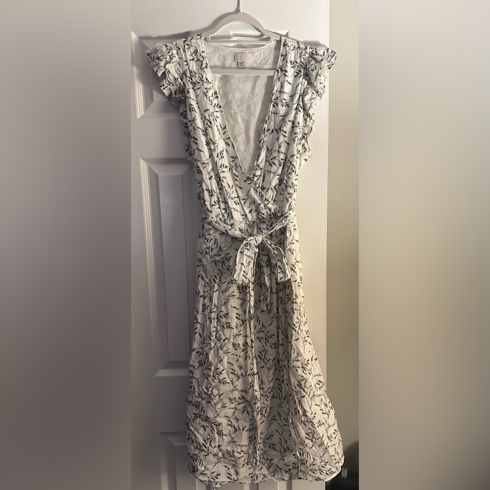 A New Day Sleeveless Wrap Midi Dress